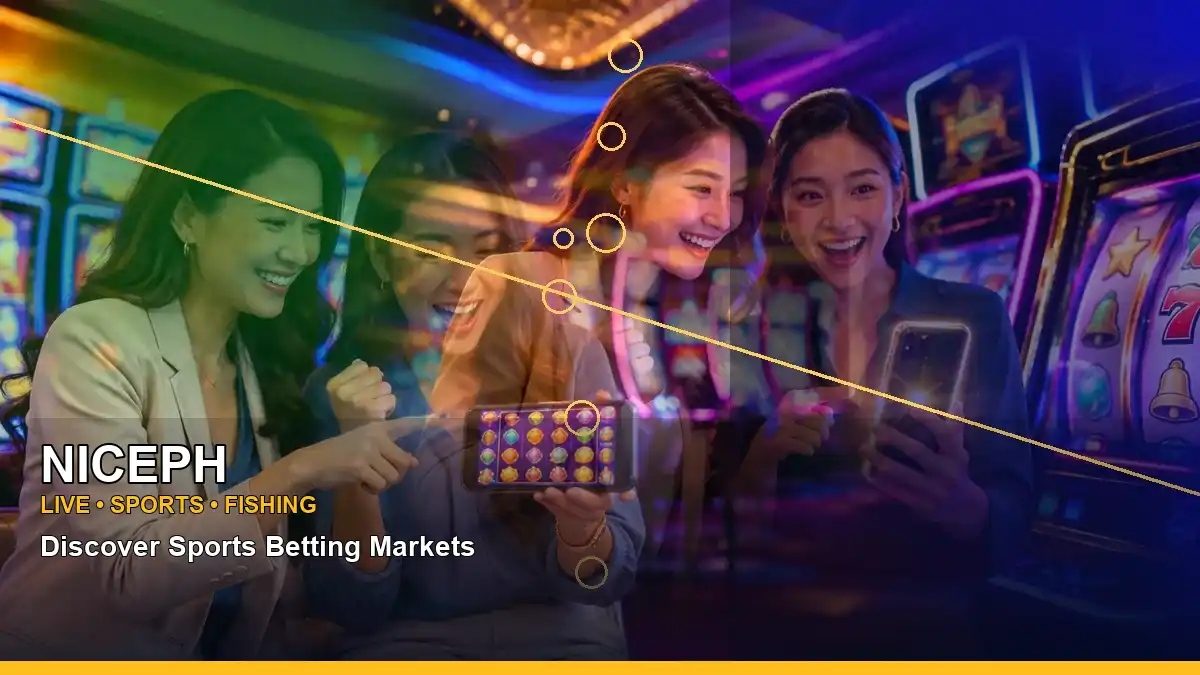 NICEPH VIP casino rewards featuring an adult Filipina casino host with a right-diagonal composition